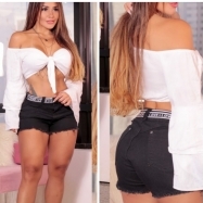 short preto de lycra